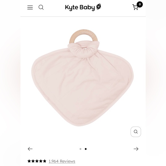 NEW Kyte baby lovey with bamboo ring - Picture 2 of 6